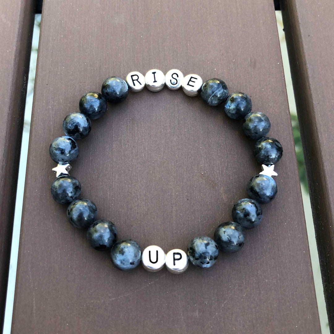 Rise Up, Wise Up, Eyes Up - Handmade Bracelet