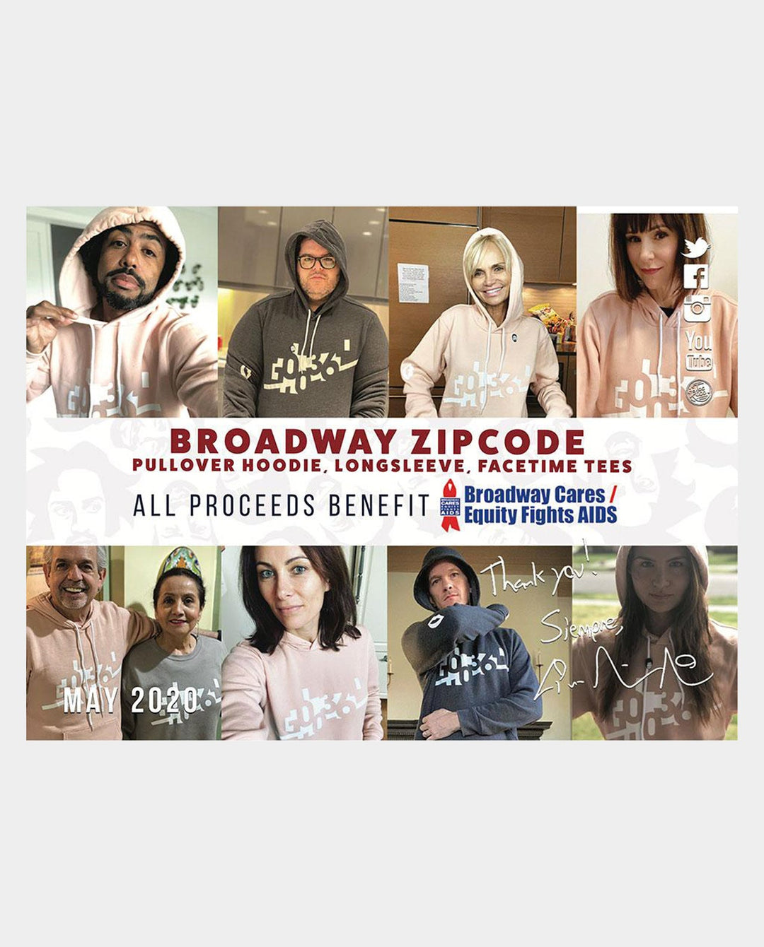 Lin-Manuel Broadway 10036 Neighborhood May '20 3X4 Thank You Card