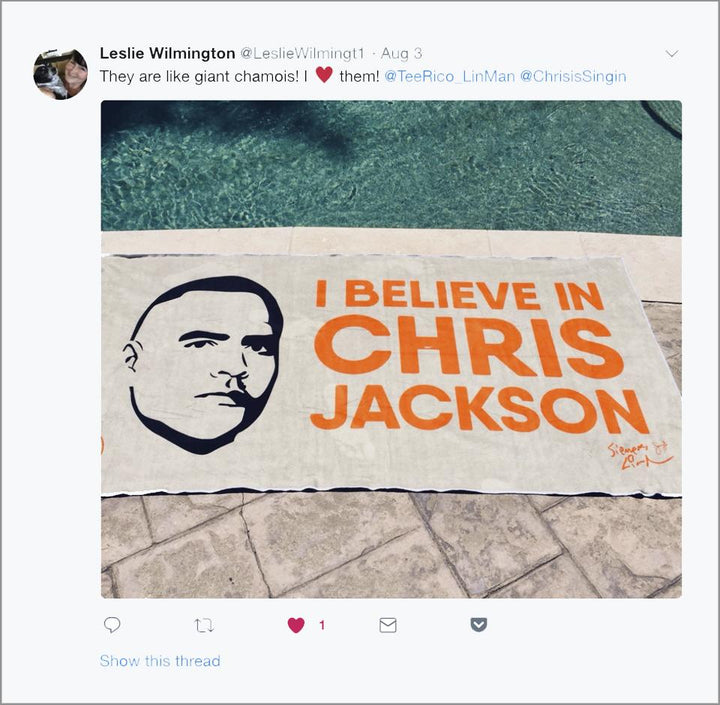 I Believe in Chris Jackson Towel