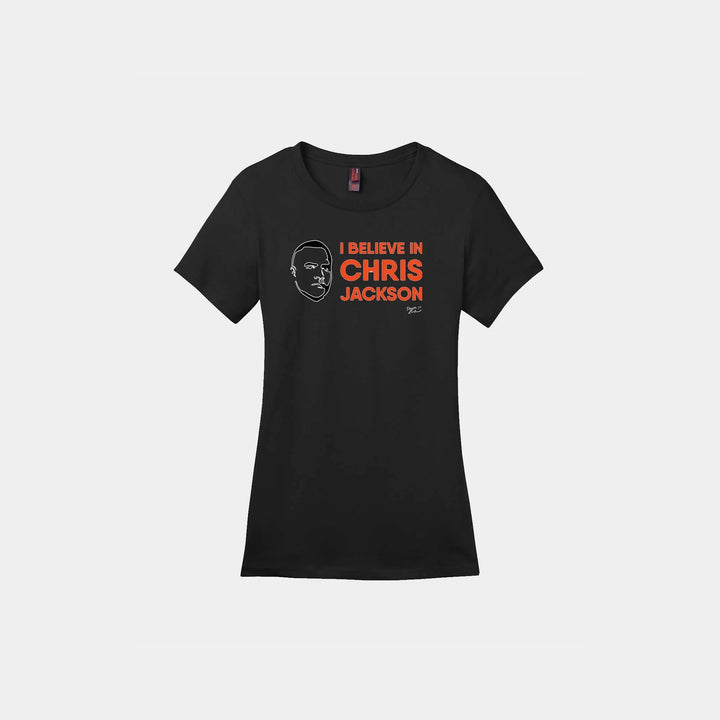 I Believe in Chris Jackson Ladies Crew