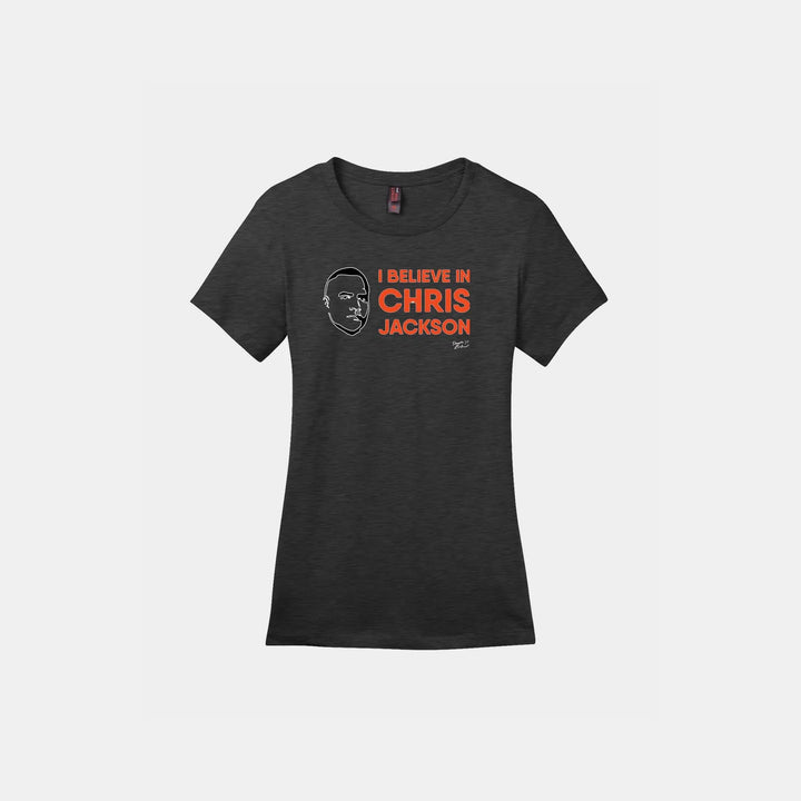 I Believe in Chris Jackson Ladies Crew