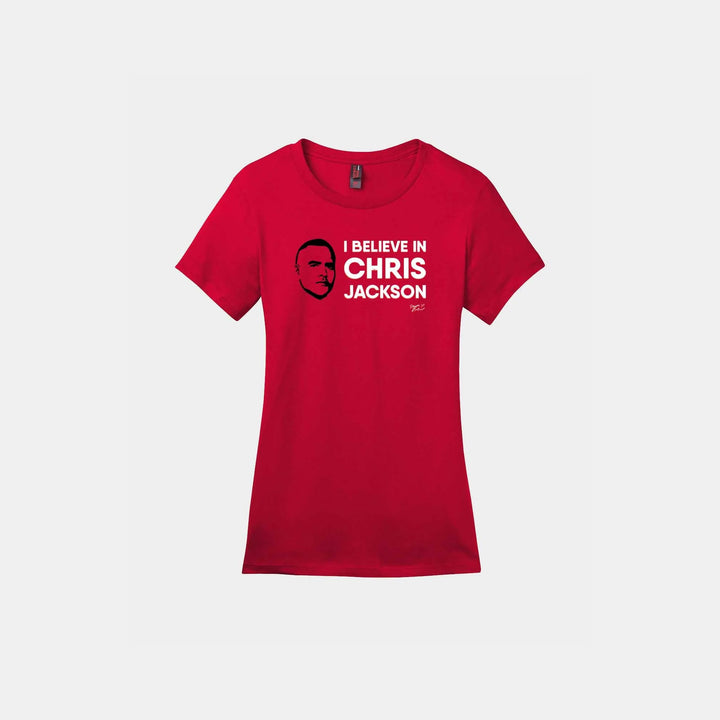 I Believe in Chris Jackson Ladies Crew