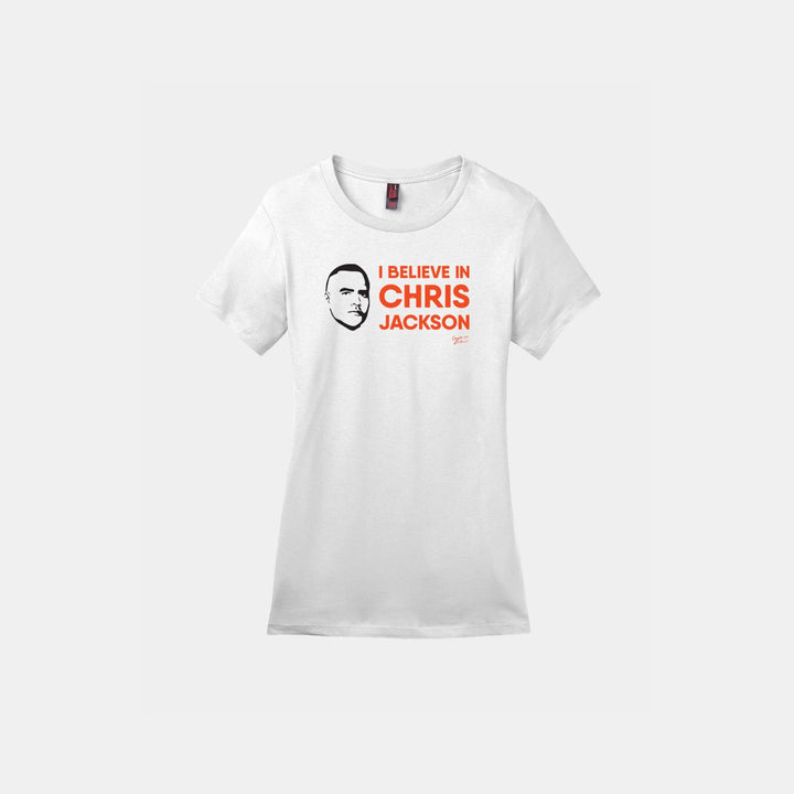 I Believe in Chris Jackson Ladies Crew