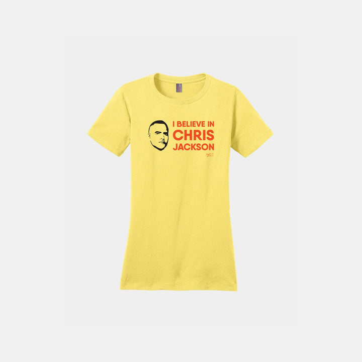 I Believe in Chris Jackson Ladies Crew
