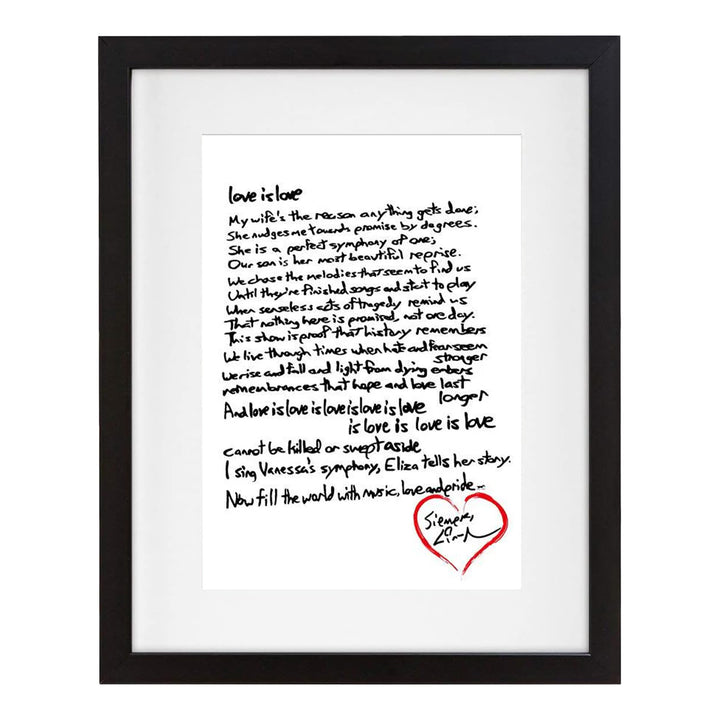 Love is Love Sonnet 8.5"x 11" Art Print