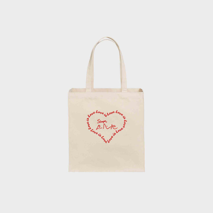 Love is Love Heart  - Cotton Canvas Tote