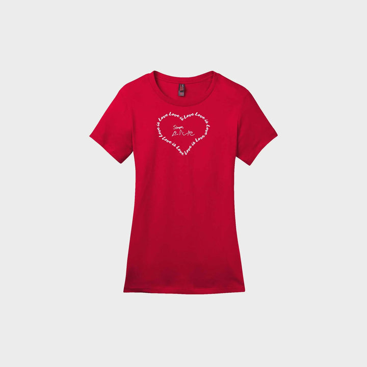 Love is Love Heart Ladies Crew