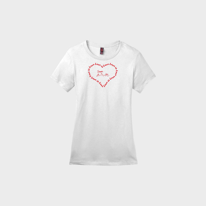 Love is Love Heart Ladies Crew