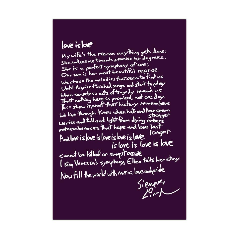 Love is Love Sonnet - 4"x 6" Vinyl Sticker
