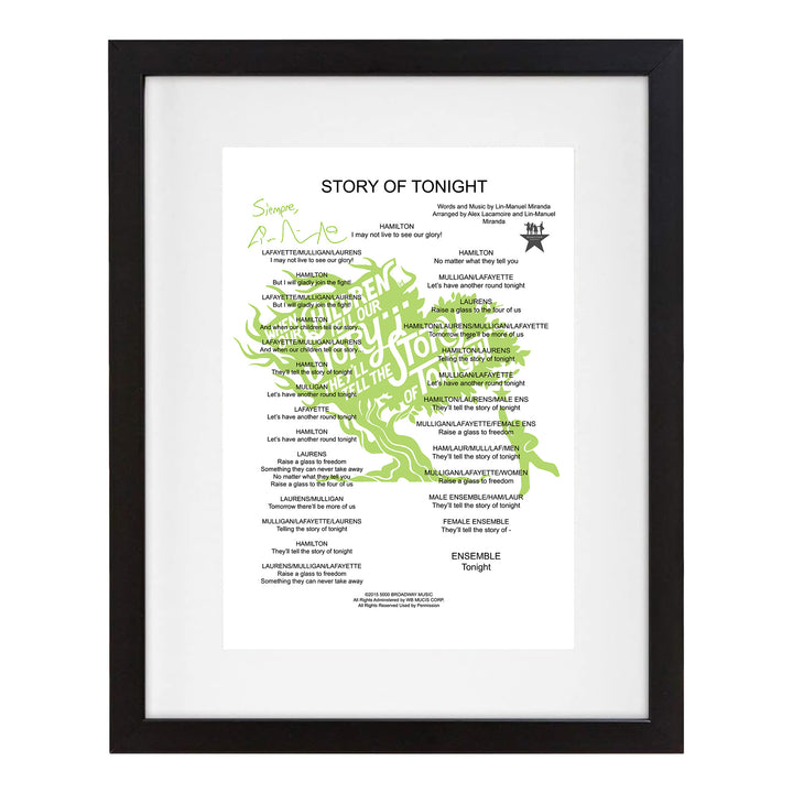Hamilton London "Children Tell Our Story" 8"x 10" Lyric