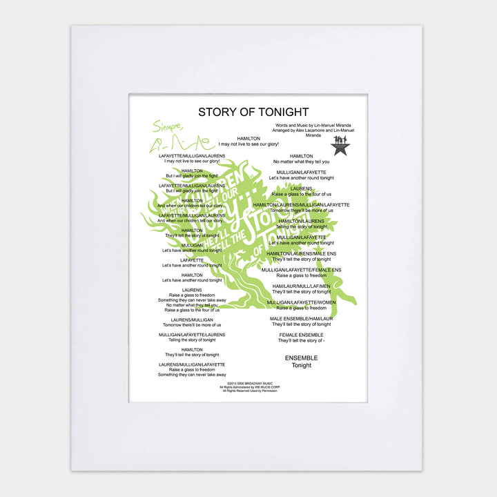 Hamilton London "Children Tell Our Story" 8"x 10" Lyric