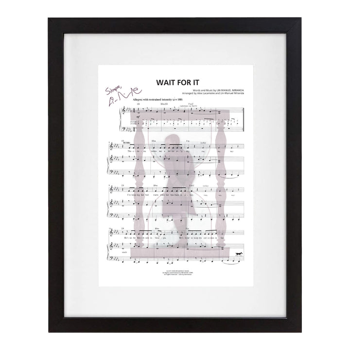 Hamilton "Wait For It" 8"x10" Music Sheet