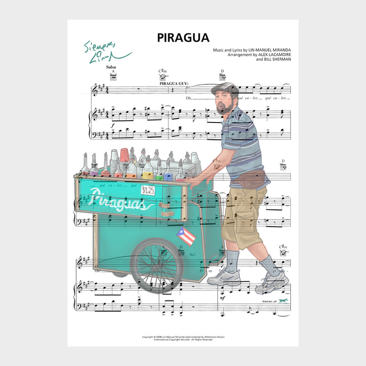 In the Heights "El Piraguero" 8"x 10" Music Sheet