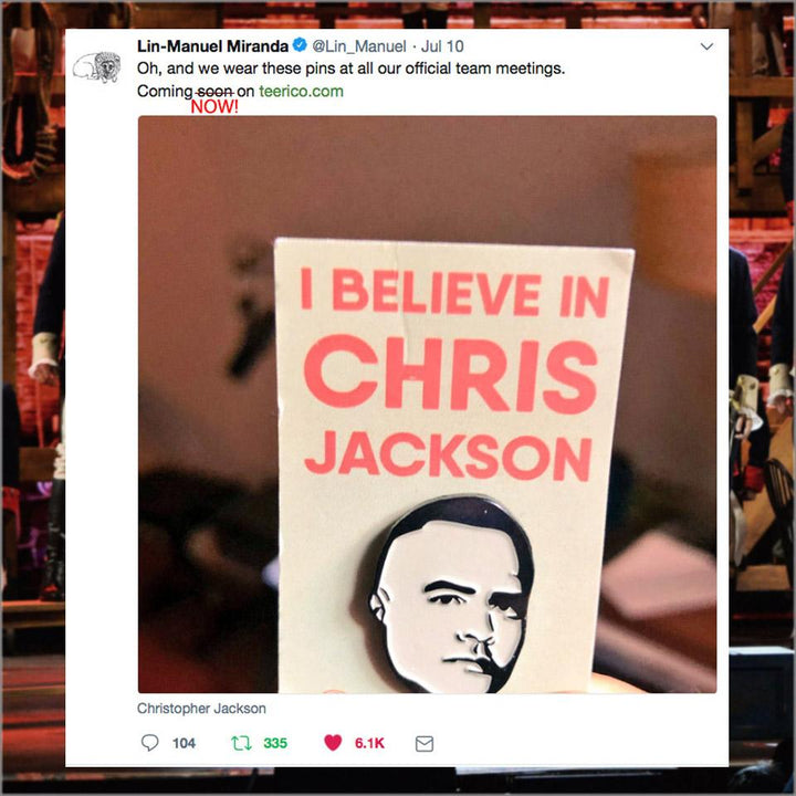 I Believe in Chris Jackson - Enamel LinPin