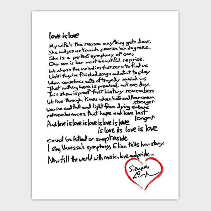 Love is Love Sonnet 8.5"x 11" Art Print