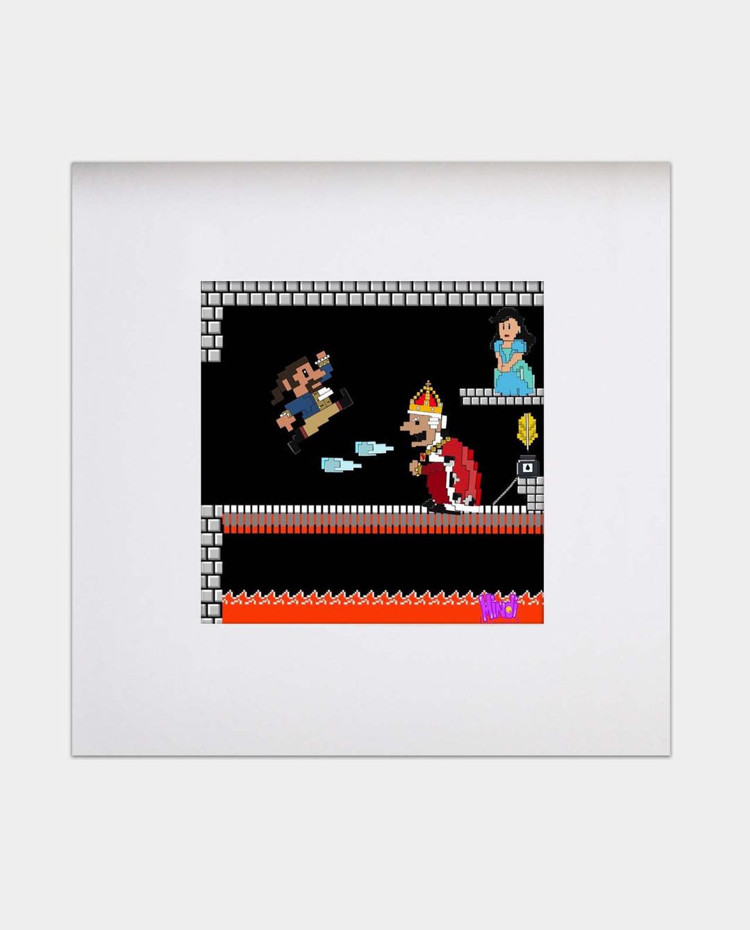 Mintendo Hamilton Battle 8"x 8" Art Print