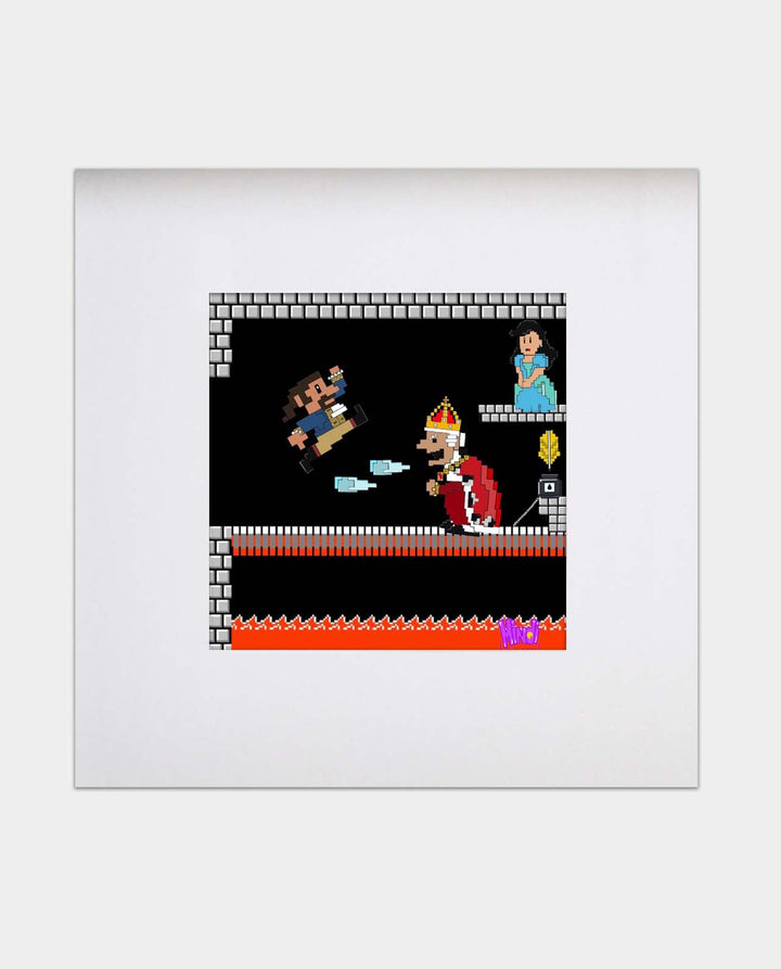 Mintendo Hamilton Battle 8"x 8" Art Print
