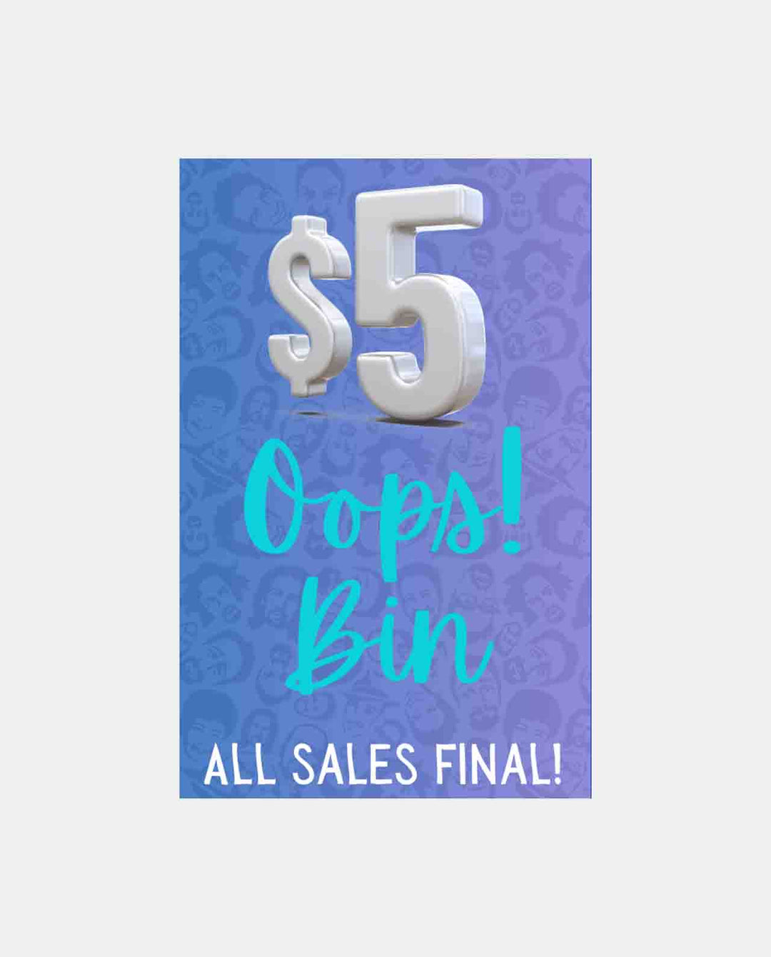 $5 and Up Apparel Oops! Bin