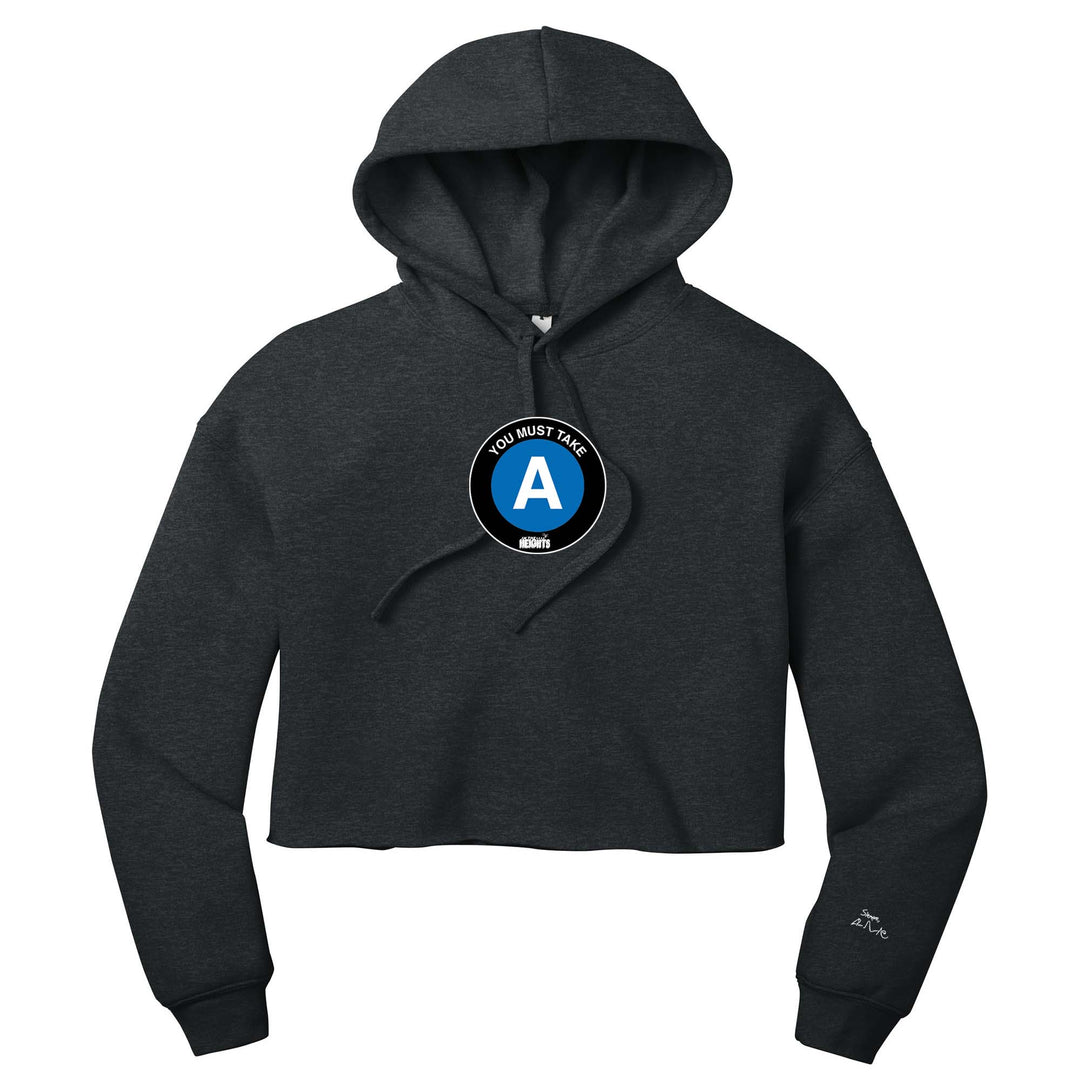 You Must Take the A Train Ladies Cropped Pullover Hoodie