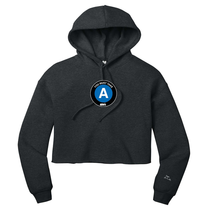 You Must Take the A Train Ladies Cropped Pullover Hoodie