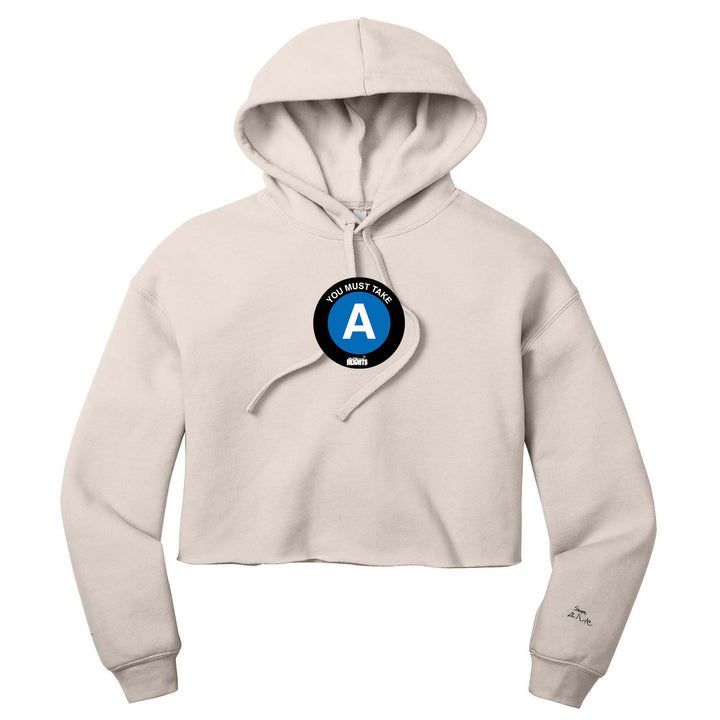 You Must Take the A Train Ladies Cropped Pullover Hoodie