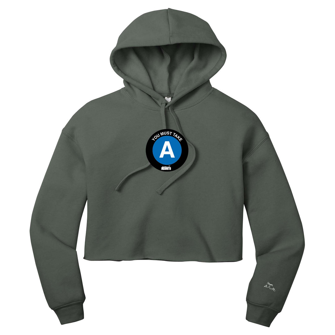 You Must Take the A Train Ladies Cropped Pullover Hoodie