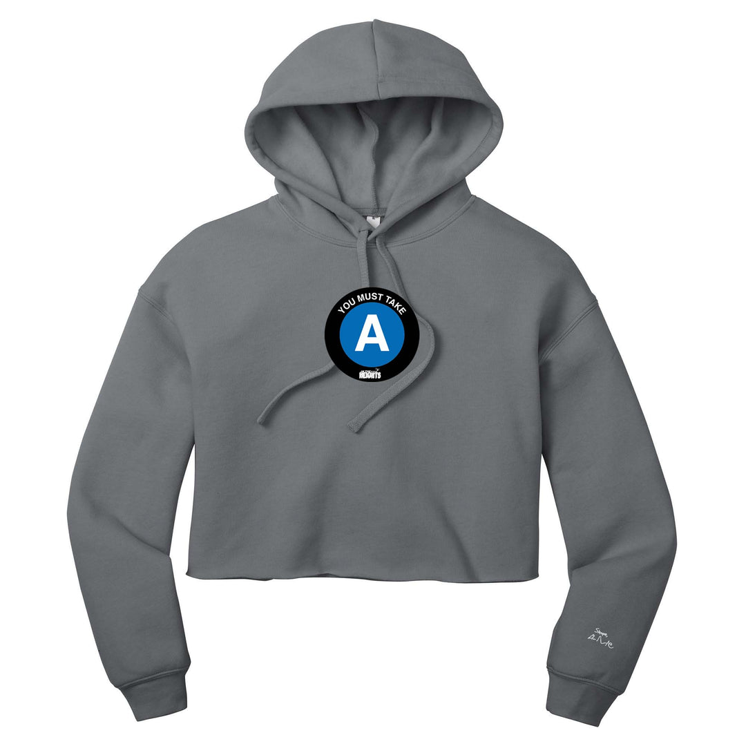 You Must Take the A Train Ladies Cropped Pullover Hoodie
