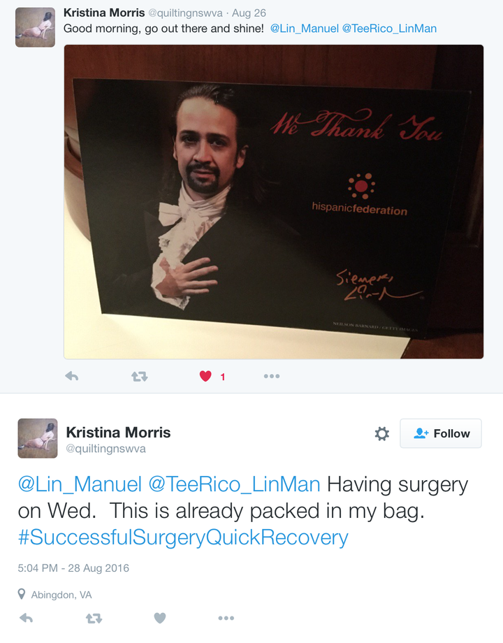 Lin-Manuel August '16 5X7 in Thank You Card - Benefiting Hispanic Federation!