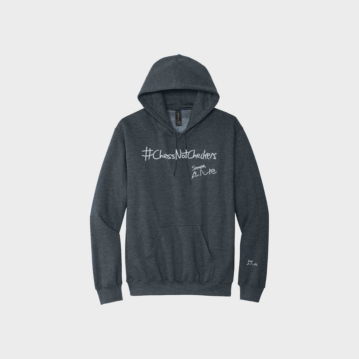 Chess Not Checkers Embroidered Hoodies