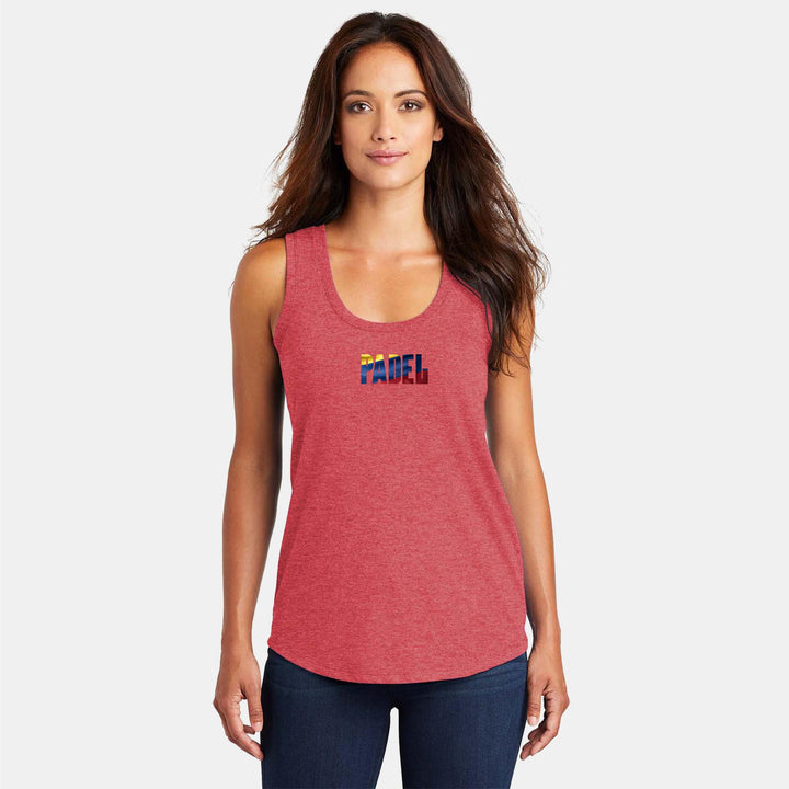 Padel Flags Ladies Tri-Blend Racerback Tank - LATAM Region