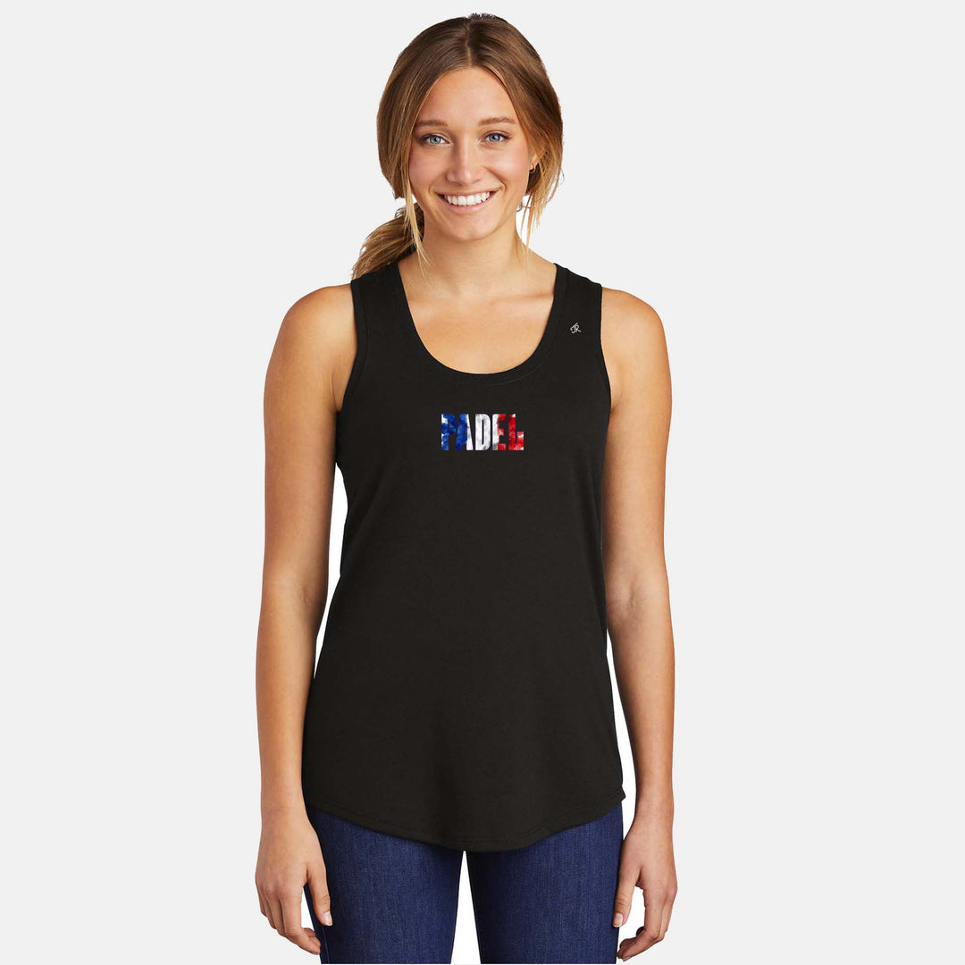 Padel Flags Ladies Tri-Blend Racerback Tank - EMEA Region & USA