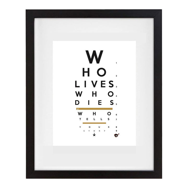 Dueler Eye Chart 8"x 10" Art Print