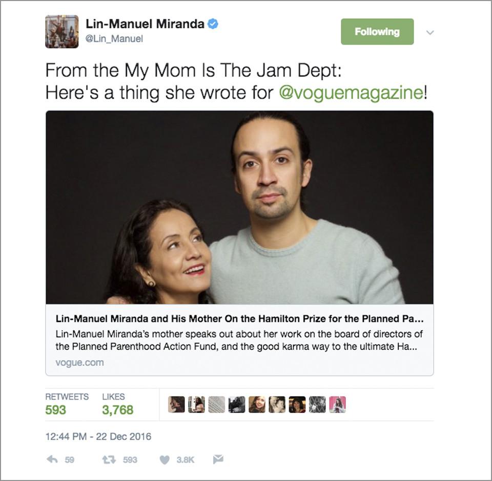 My Mom is the Jam - Lin-Manuel Handwriting - 5"x7" Magnet