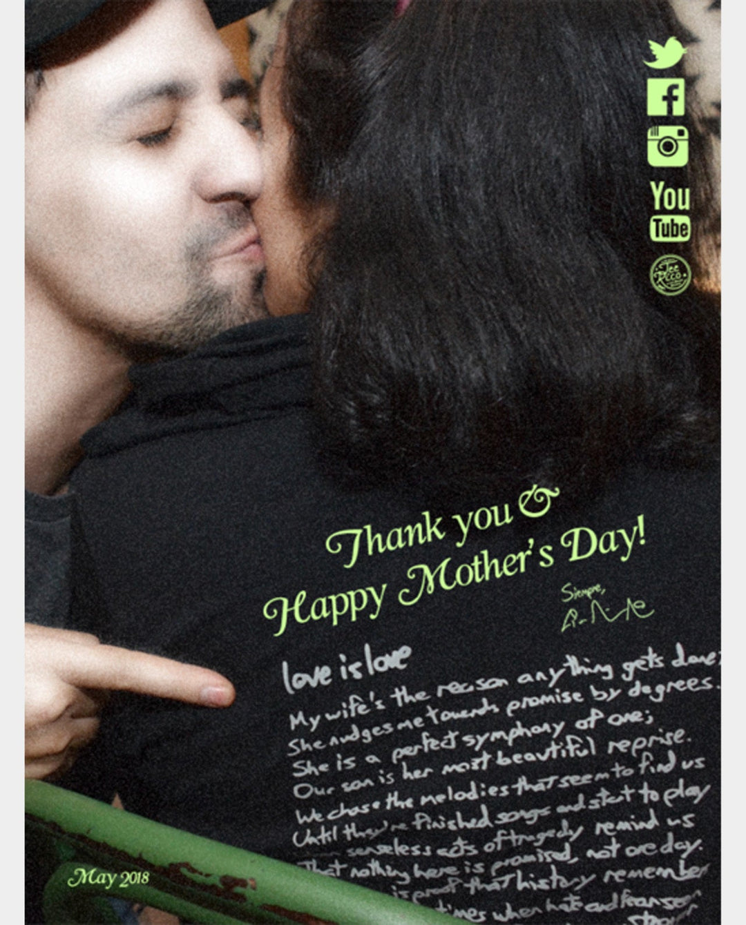 Lin-Manuel May '18 5X7 Thank You Card - Happy Mother's Day