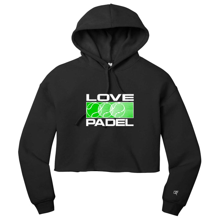Love Padel Ladies Cropped Pullover Hoodie