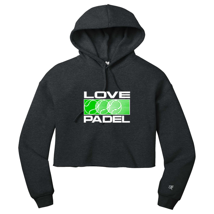 Love Padel Ladies Cropped Pullover Hoodie