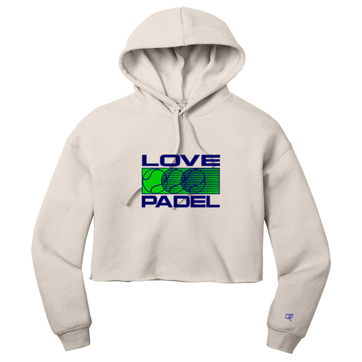 Love Padel Ladies Cropped Pullover Hoodie
