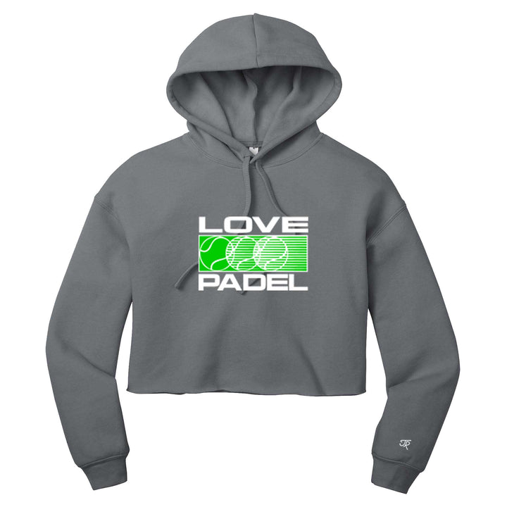Love Padel Ladies Cropped Pullover Hoodie