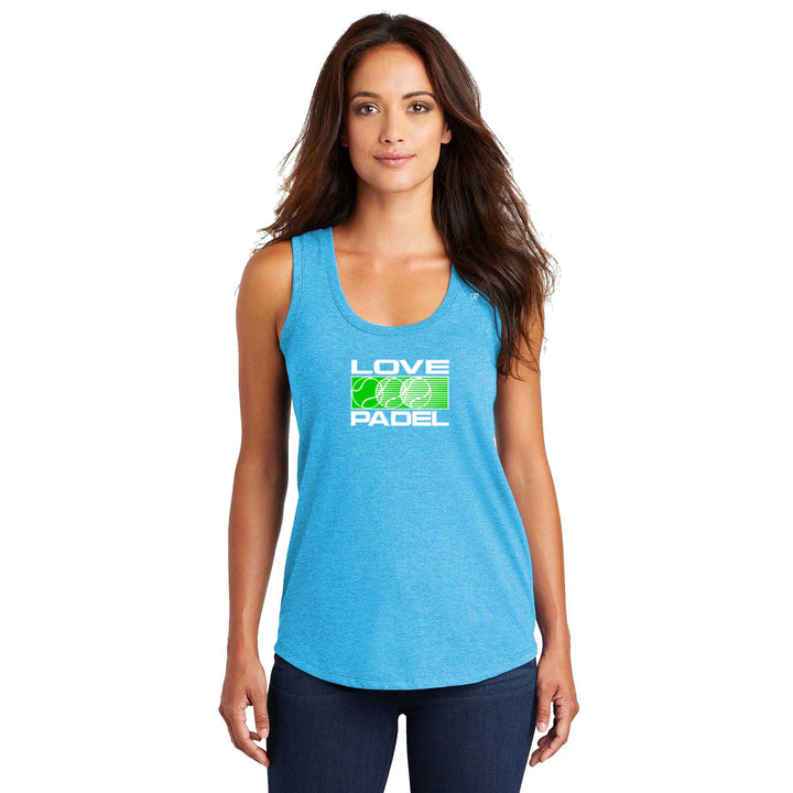 Love Pickleball Ladies Tri-Blend Racerback Tank