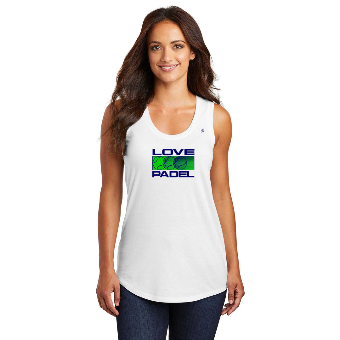 Love Padel Ladies Tri-Blend Racerback Tank