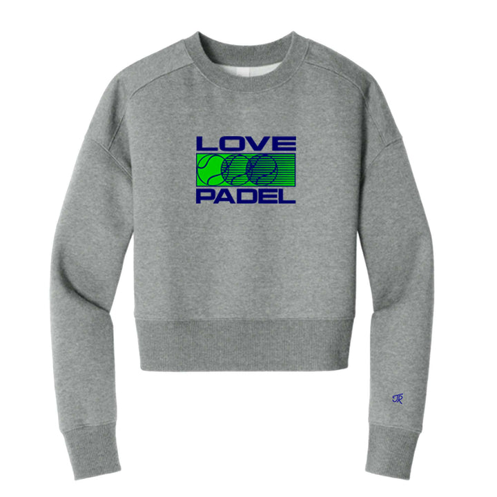 Love Padel Ladies Cropped Sweatshirt