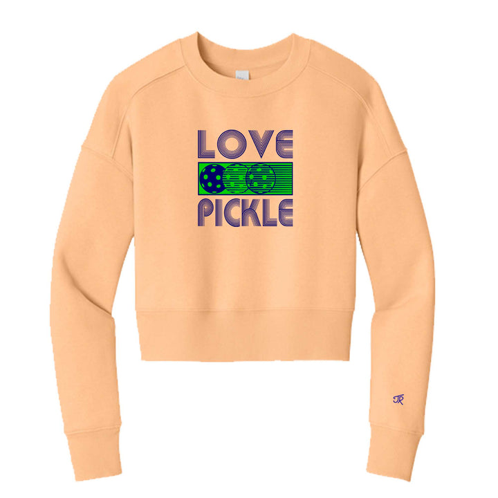 Love Pickleball Ladies Cropped Sweatshirt