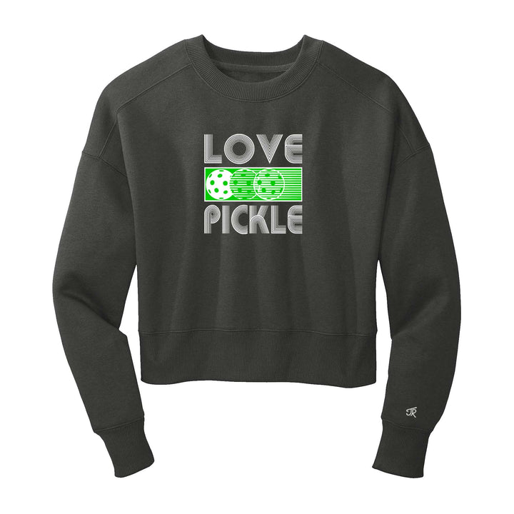 Love Pickleball Ladies Cropped Sweatshirt