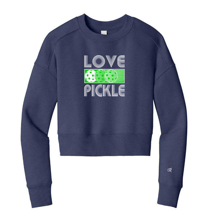 Love Pickleball Ladies Cropped Sweatshirt