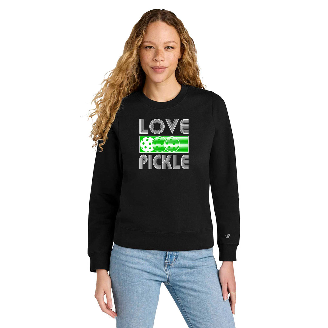 Love Pickleball Ladies Crewneck Sweatshirts