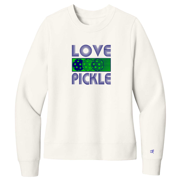 Love Pickleball Ladies Crewneck Sweatshirts