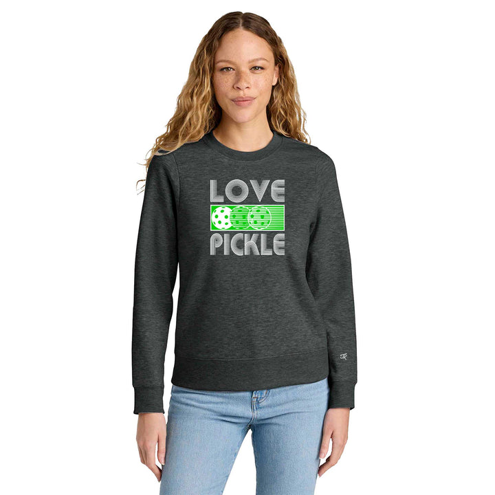 Love Pickleball Ladies Crewneck Sweatshirts