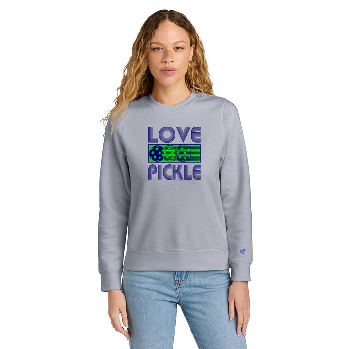 Love Pickleball Ladies Crewneck Sweatshirts