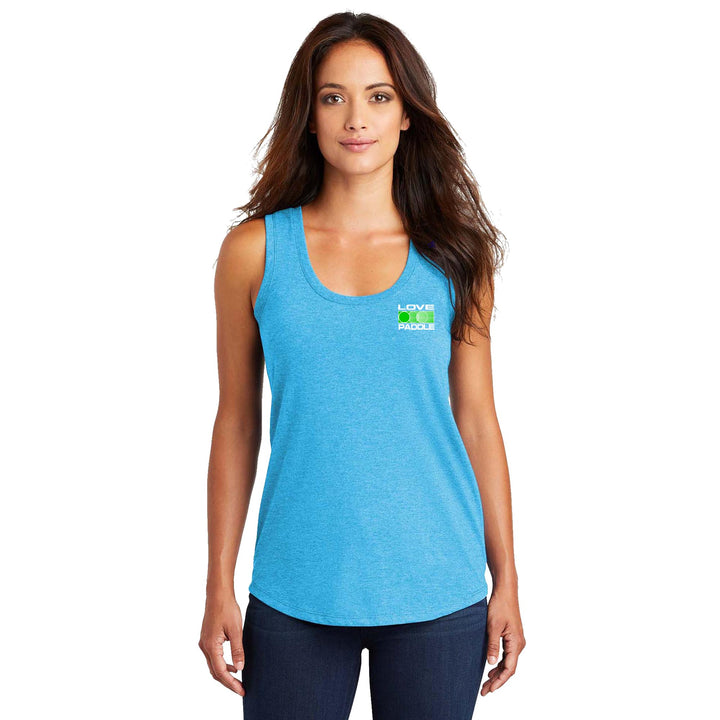 Love Platform Ladies Tri-Blend Racerback Tank