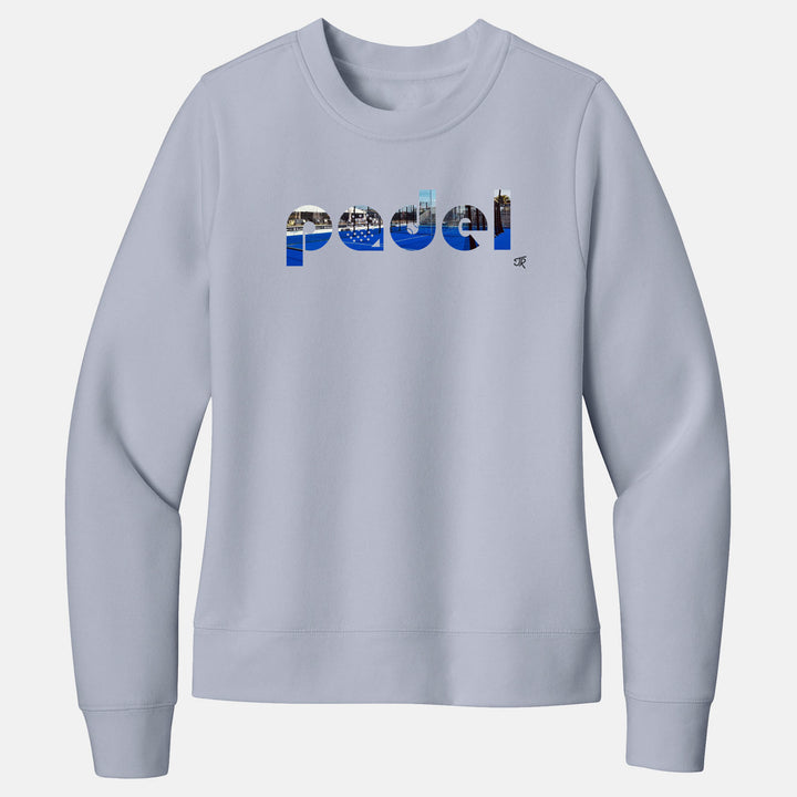 Padel Court Love Ladies Crewneck Sweatshirts